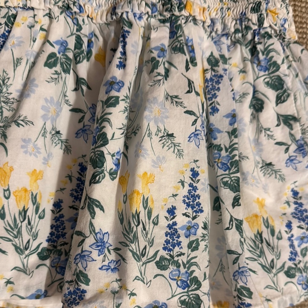 Janie and Jack Blue and Yellow Floral Blouse - Picture 2 of 3